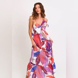 Hutch Tropical Olani Bow Maxi Dress - Size L